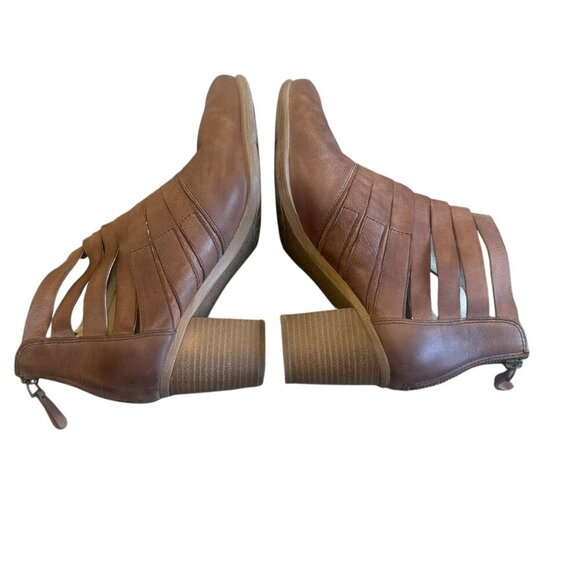 Josef Seibel Bonnie Ankle Booties Cage Cutout Brown Heel Leather Size 39 Women's - Picture 13 of 15